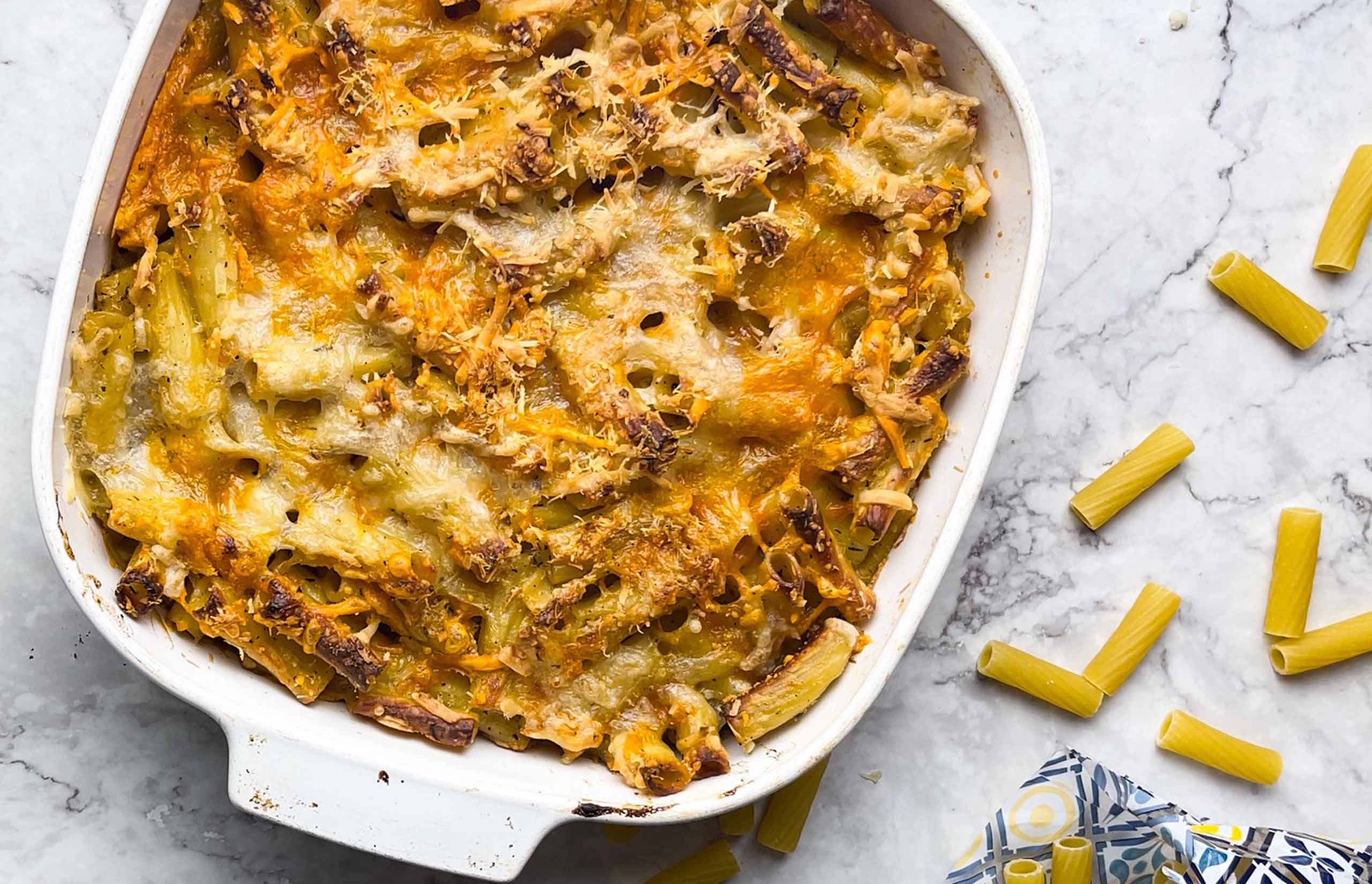 Cheesy Pasta Bake Recipe - Natura.ca - Natura